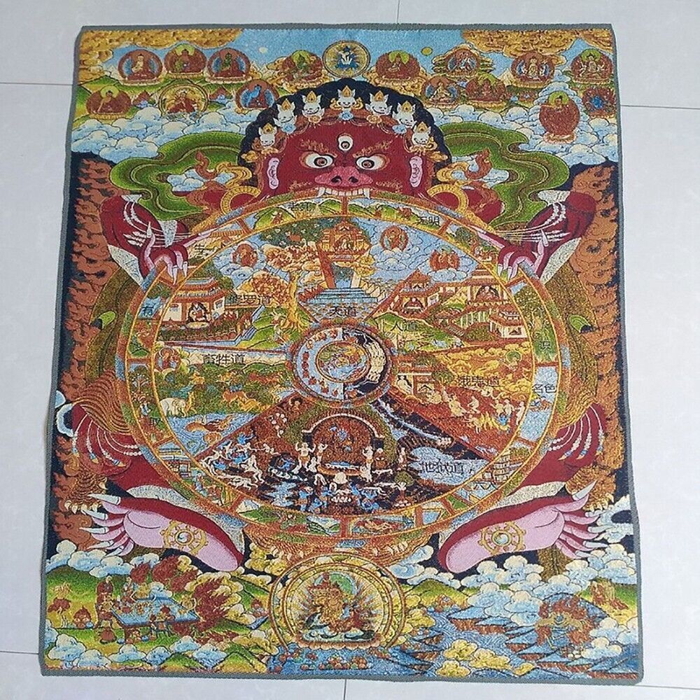 Home Textiles China - Buddyjski Obraz na Jedwabiu z Motywem