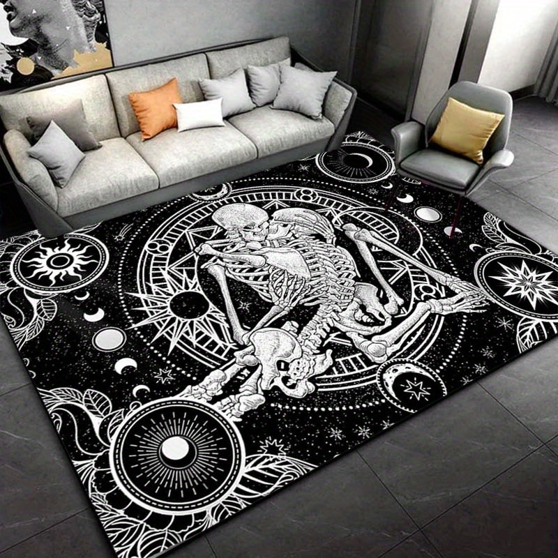 Home Textiles Design - Elegancki dywan z motywem tańczącego szkieletu