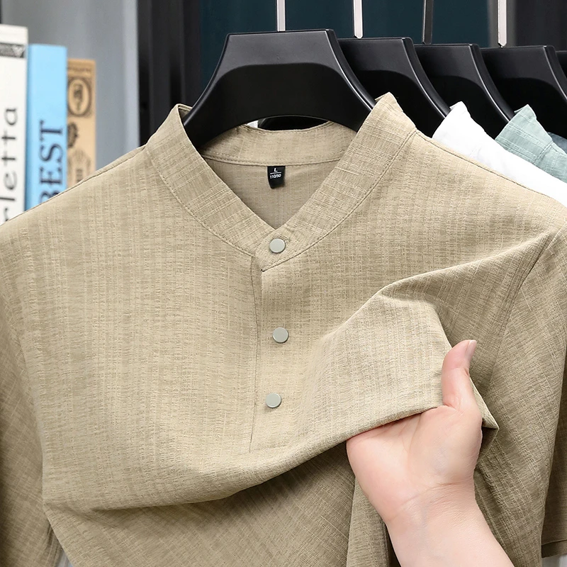 Letnia koszula męska z stójką  – Home Textile recenzja i cena