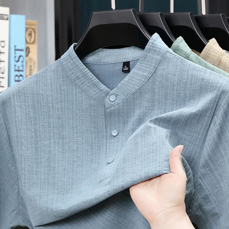 Letnia koszula męska z stójką  – Home Textile recenzja i cena