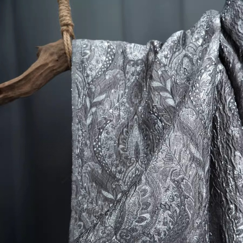 Szare, żakardowe zasłony w sty – Home Textiles Design recenzja i cena